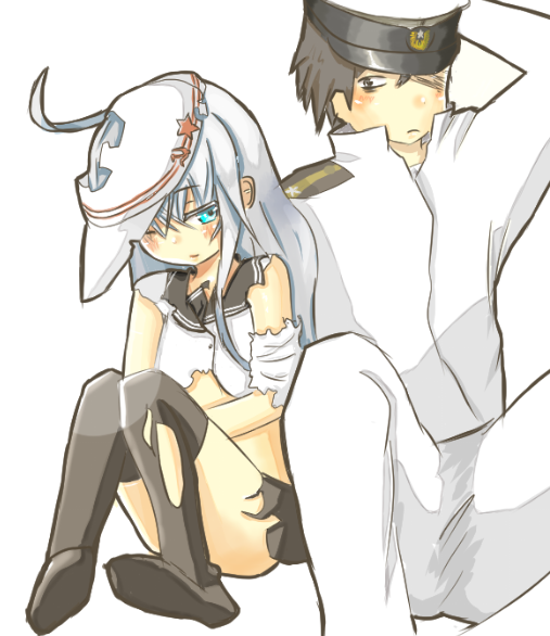 admiral, hibiki, and verniy (kantai collection) drawn by akihagi_(zzz-u_u63)