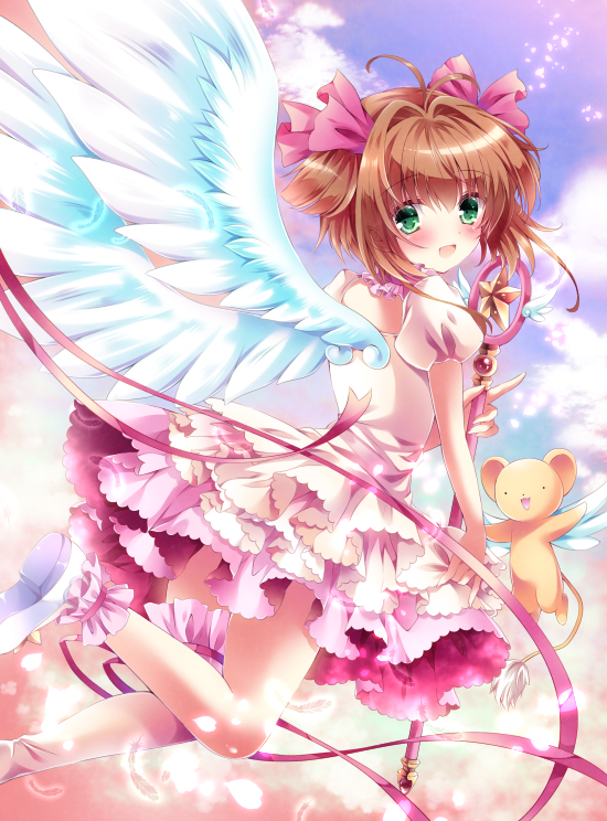 kinomoto sakura and kero (cardcaptor sakura) drawn by nogi_takayoshi