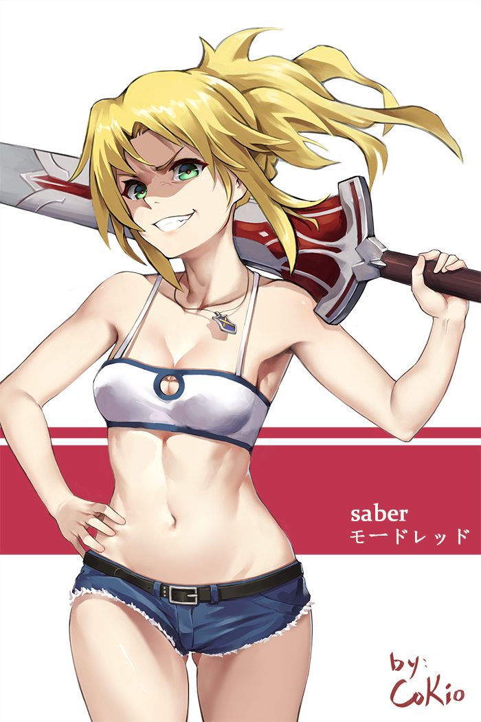 mordred (fate and 1 more) drawn by cokio