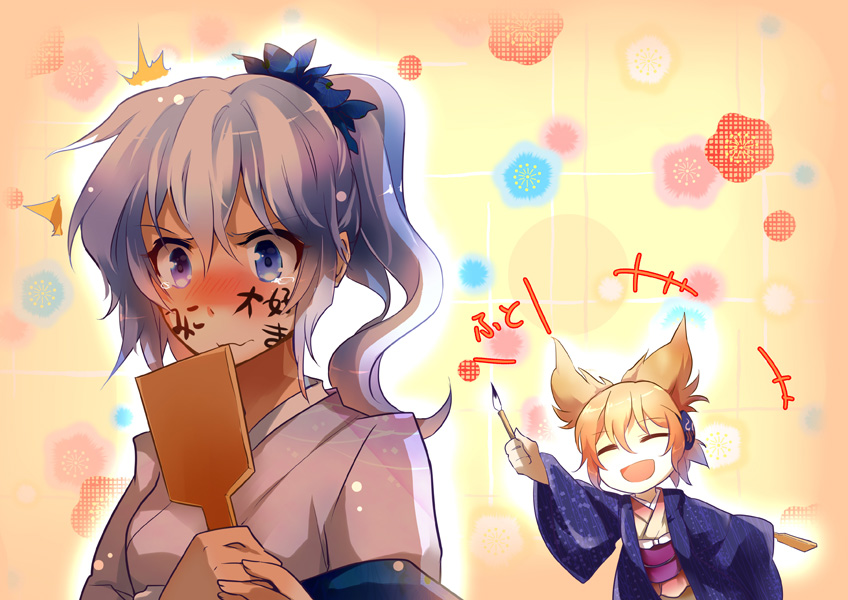 toyosatomimi no miko and mononobe no futo (touhou) drawn by yetworldview_kaze