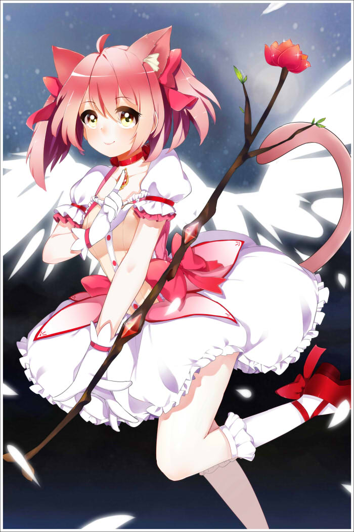 kaname madoka (mahou shoujo madoka magica) drawn by faaaaaa