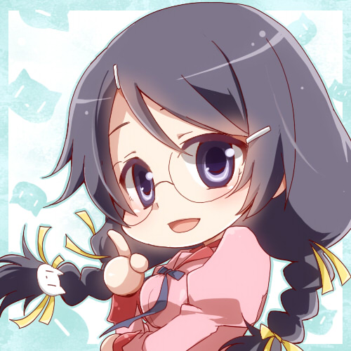 hanekawa tsubasa (monogatari and 2 more) drawn by shima_riu