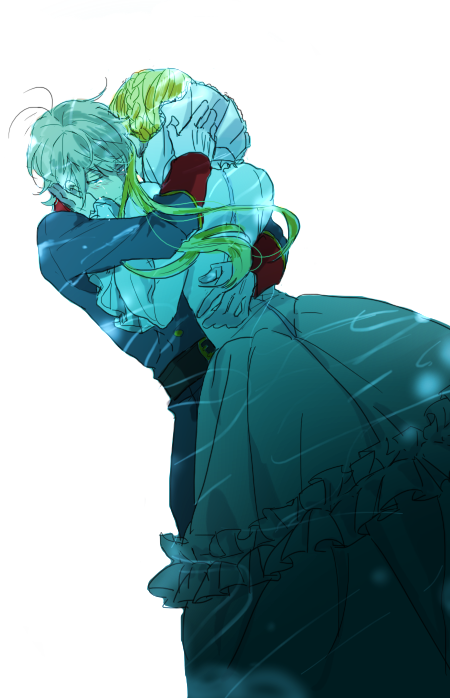 slaine troyard and asseylum vers allusia (aldnoah.zero) drawn by ha_(pixiv_13364437)