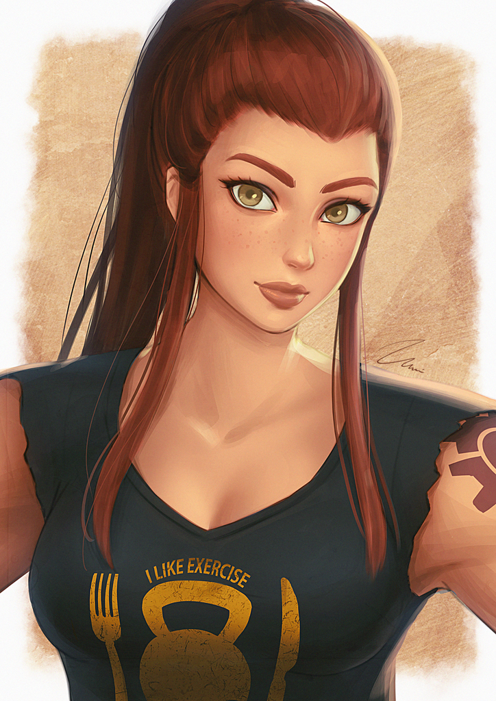 brigitte (overwatch and 1 more) drawn by umigraphics
