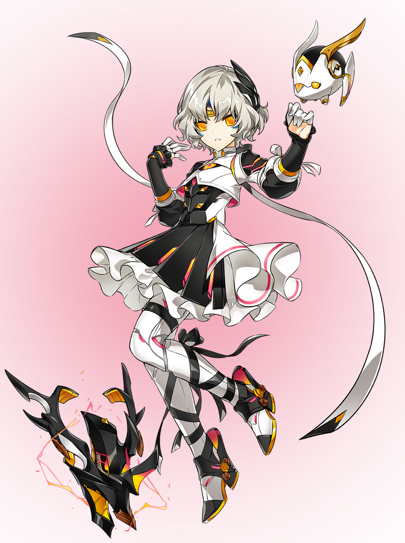 eve, moby, remy, and code: failess (elsword) drawn by hwansang