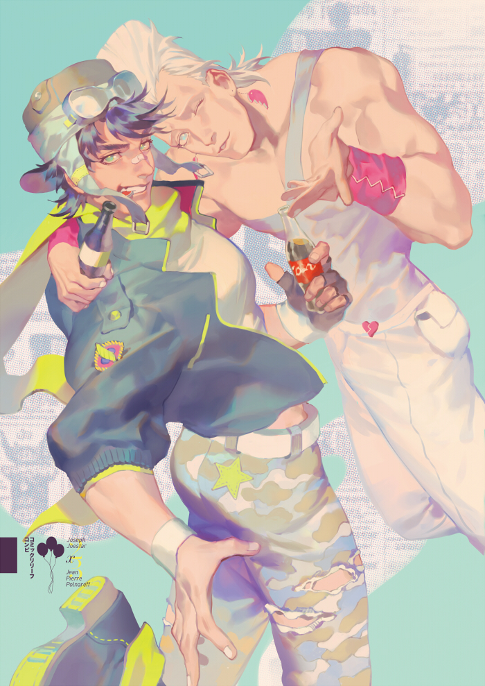joseph joestar and jean pierre polnareff (jojo no kimyou na bouken and 2 more) drawn by rei_(sanbonzakura)