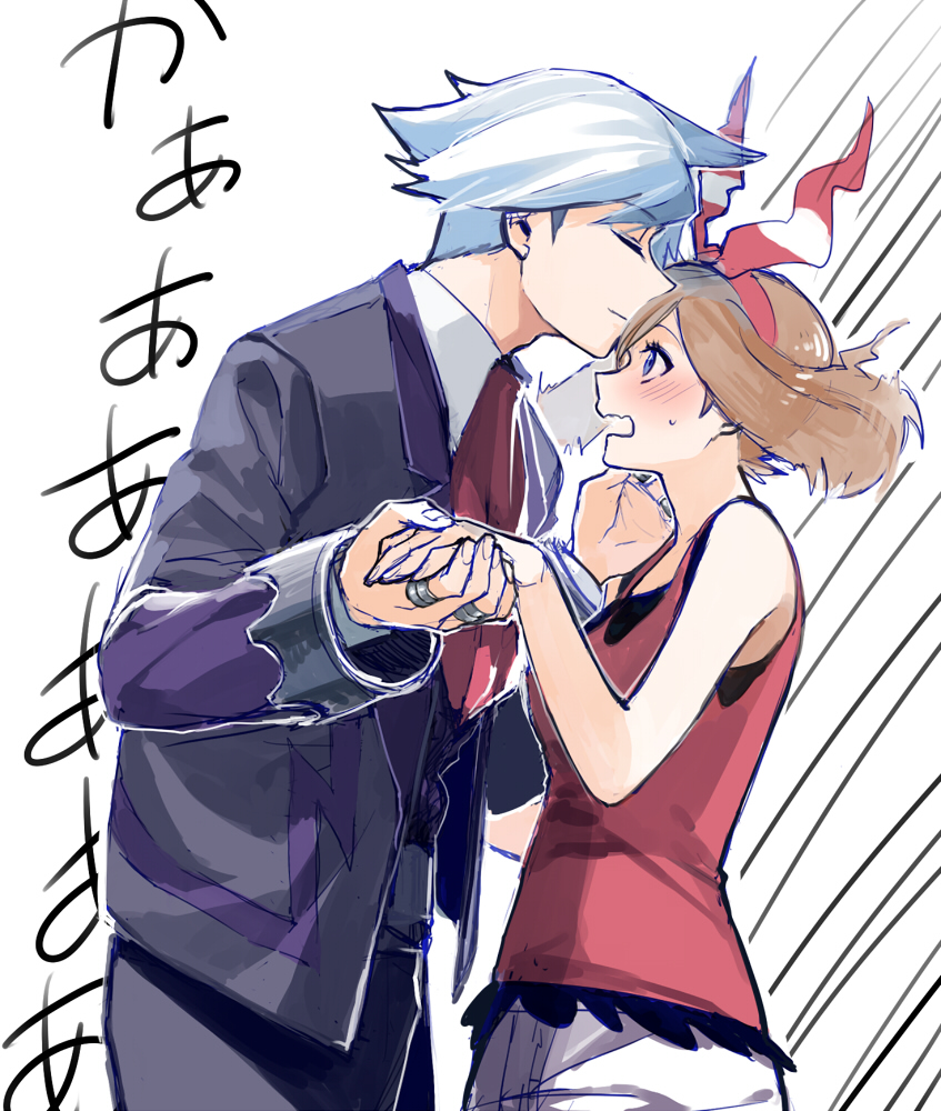 may and steven stone (pokemon and 1 more) drawn by cezaria