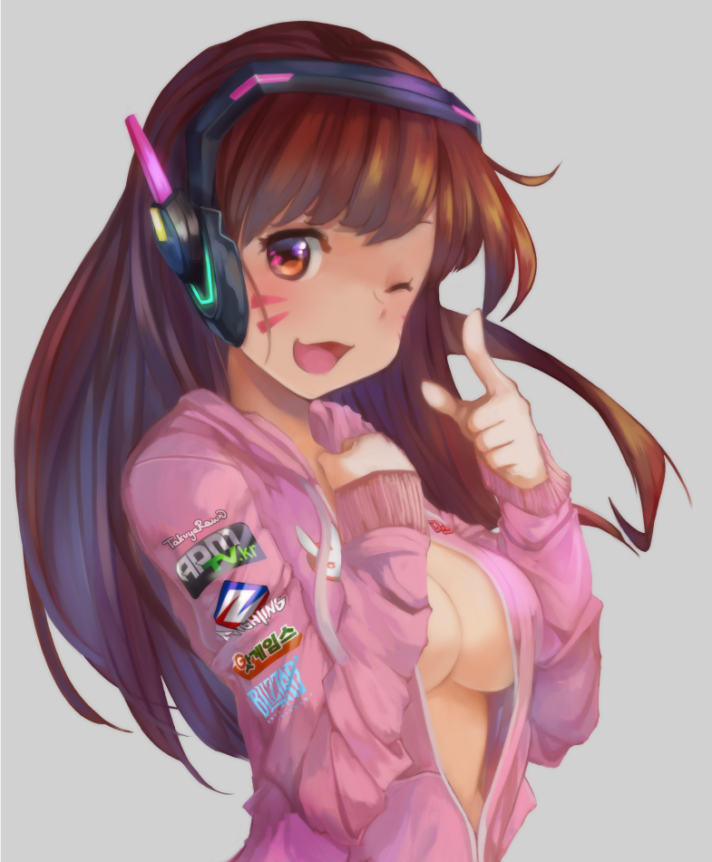d.va (overwatch and 1 more) drawn by takuyarawr