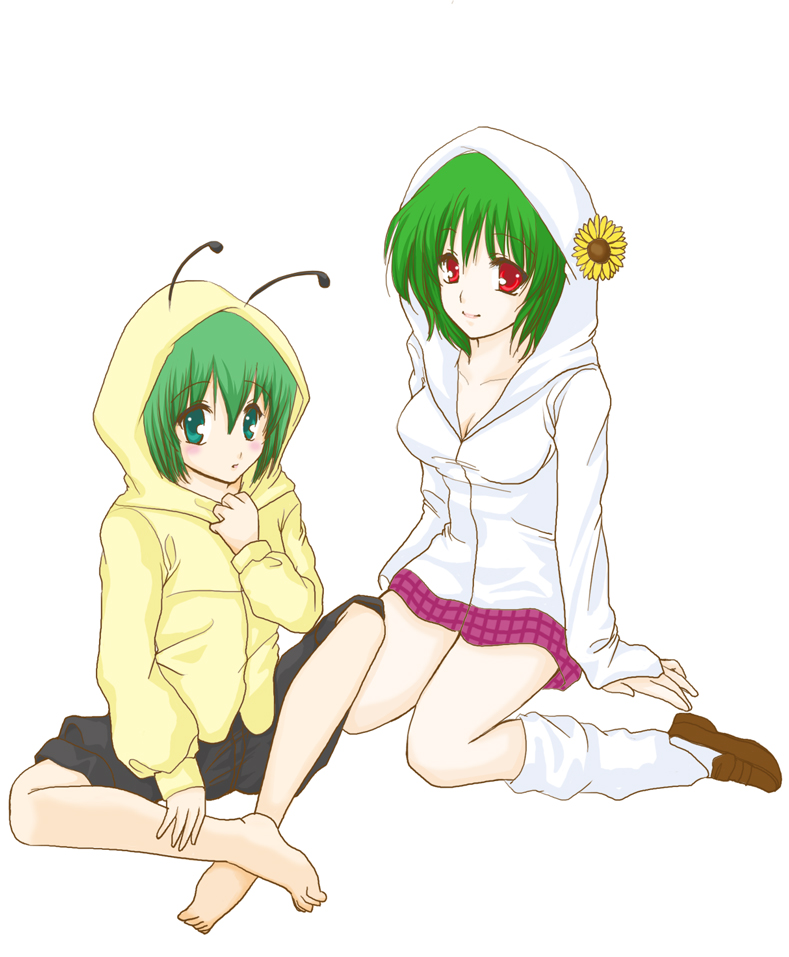 kazami yuuka and wriggle nightbug (touhou) drawn by nakiusako