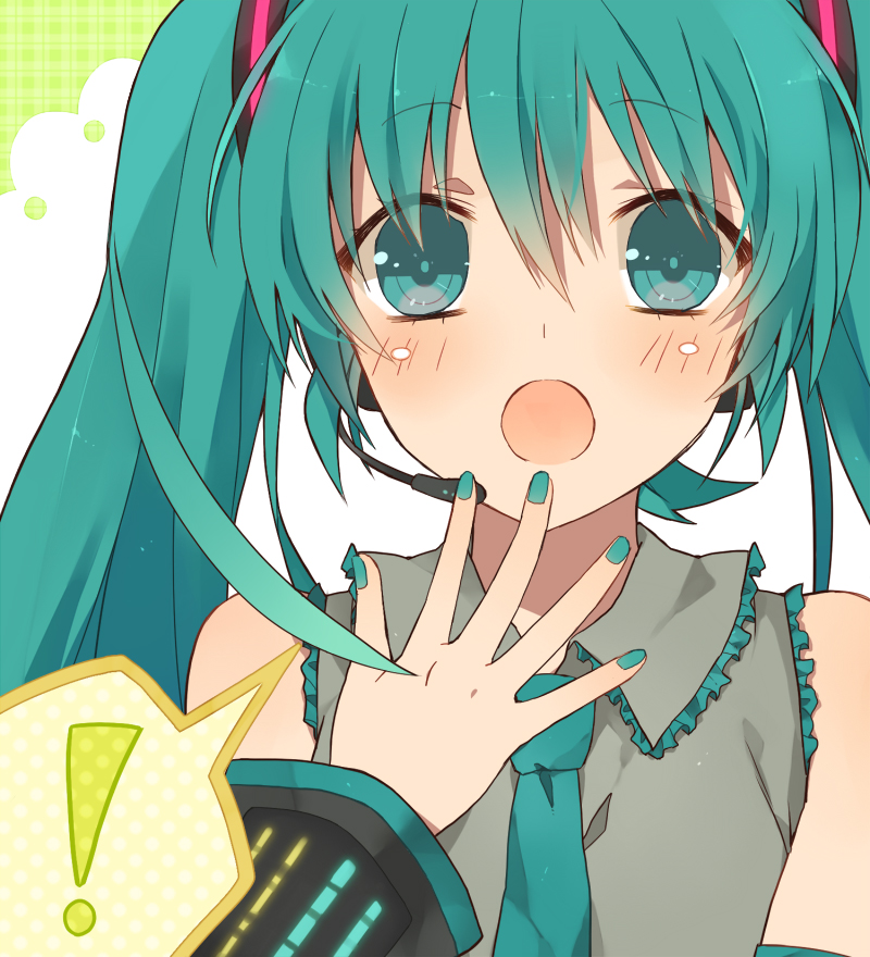 hatsune miku (vocaloid) drawn by uso_(h_lala_2)