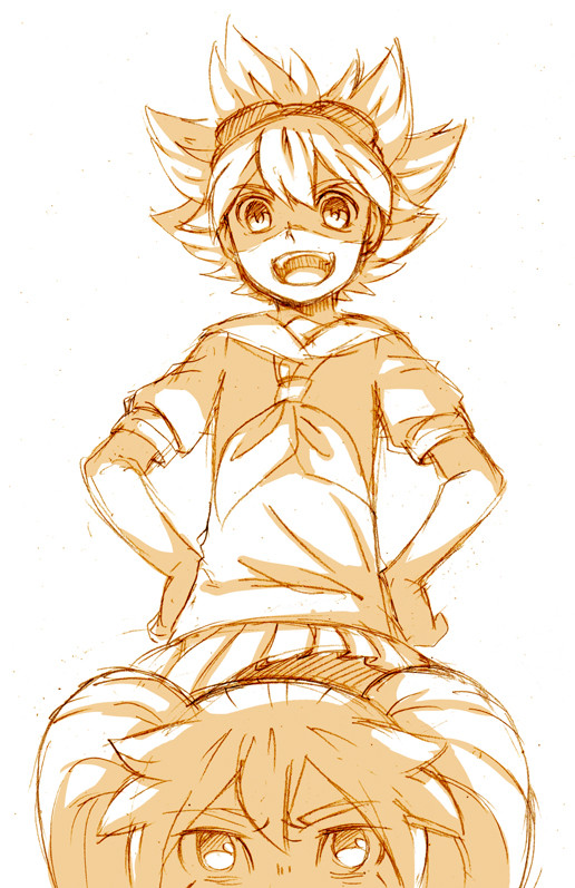 fei rune and saryuu evan (inazuma eleven and 2 more) drawn by cr72