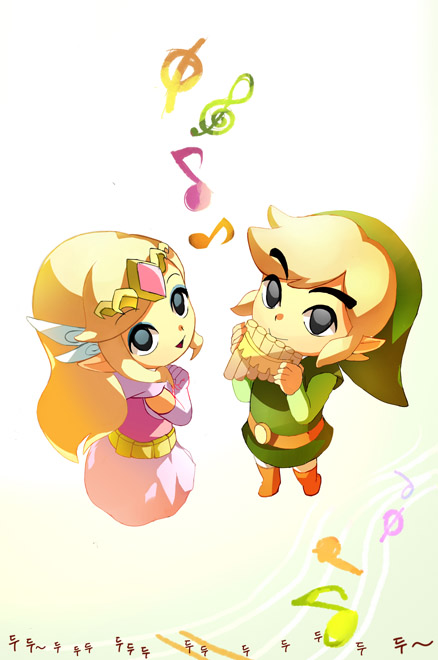 link, princess zelda, toon link, and toon zelda (the legend of zelda and 1 more) drawn by muse_(rainforest)