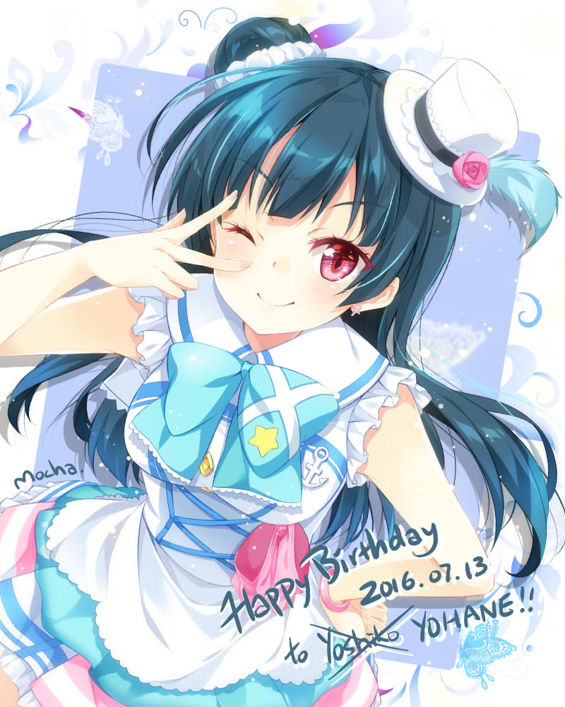 tsushima yoshiko (love live! and 1 more) drawn by mocha_(naturefour)