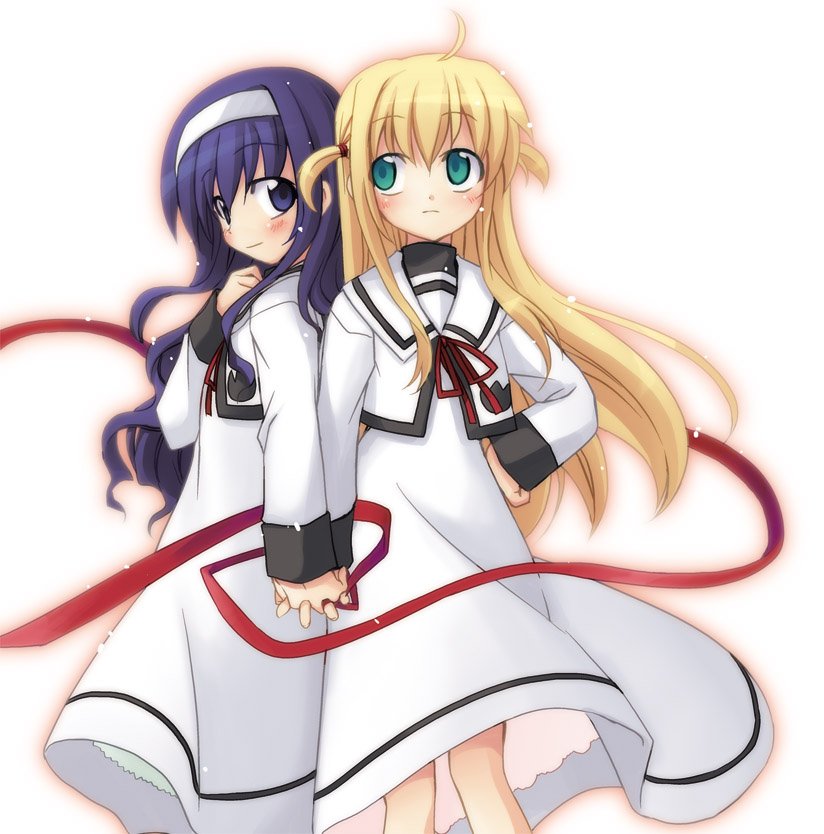 arisa bunnings and tsukimura suzuka (lyrical nanoha and 1 more) drawn by minamura_haruki