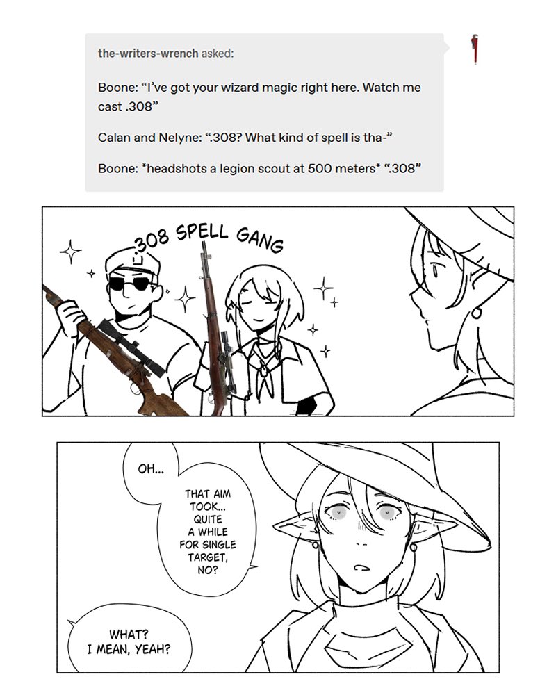 courier, noelle rutherford, craig boone, and nelyne (original and 2 more) drawn by milramemo