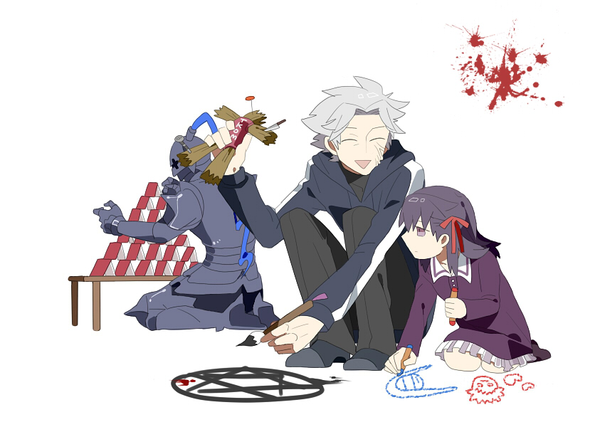 emiya shirou, matou sakura, medusa, matou kariya, and berserker (fate and 1 more) drawn by morinaga777