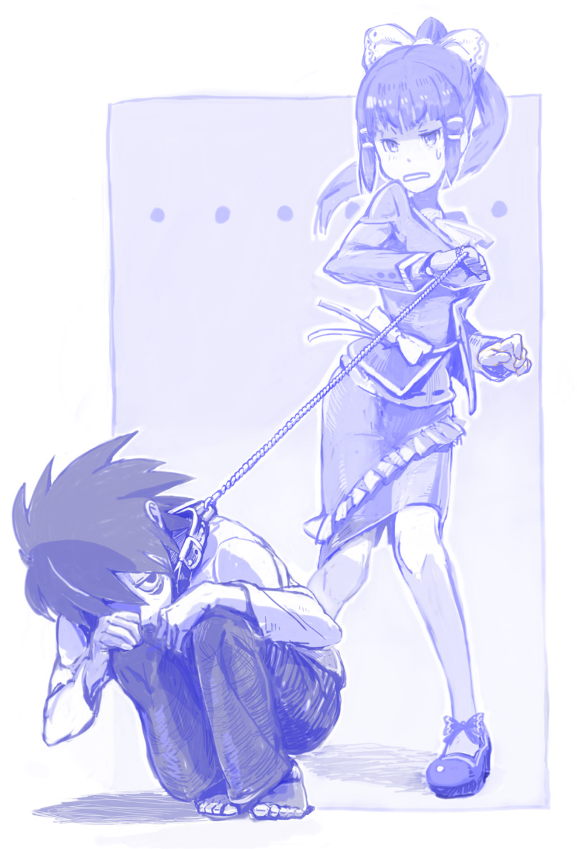 hakurei reimu and l (touhou and 3 more) drawn by kousaku