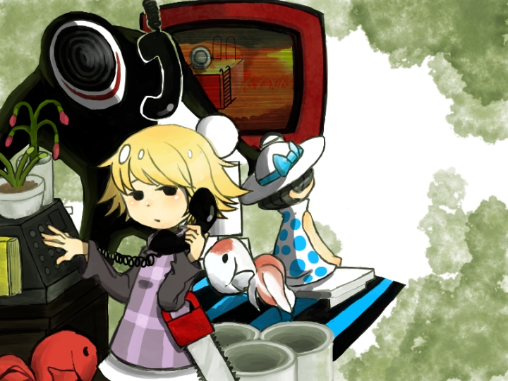 urotsuki, smile-san, and nichiyo-san (yume 2kki) drawn by regurusu_(nagarevosi)