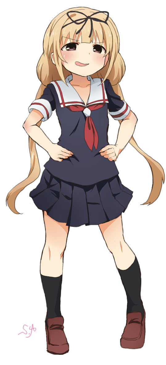 yuudachi and futaba anzu (kantai collection and 2 more) drawn by shift_(waage)