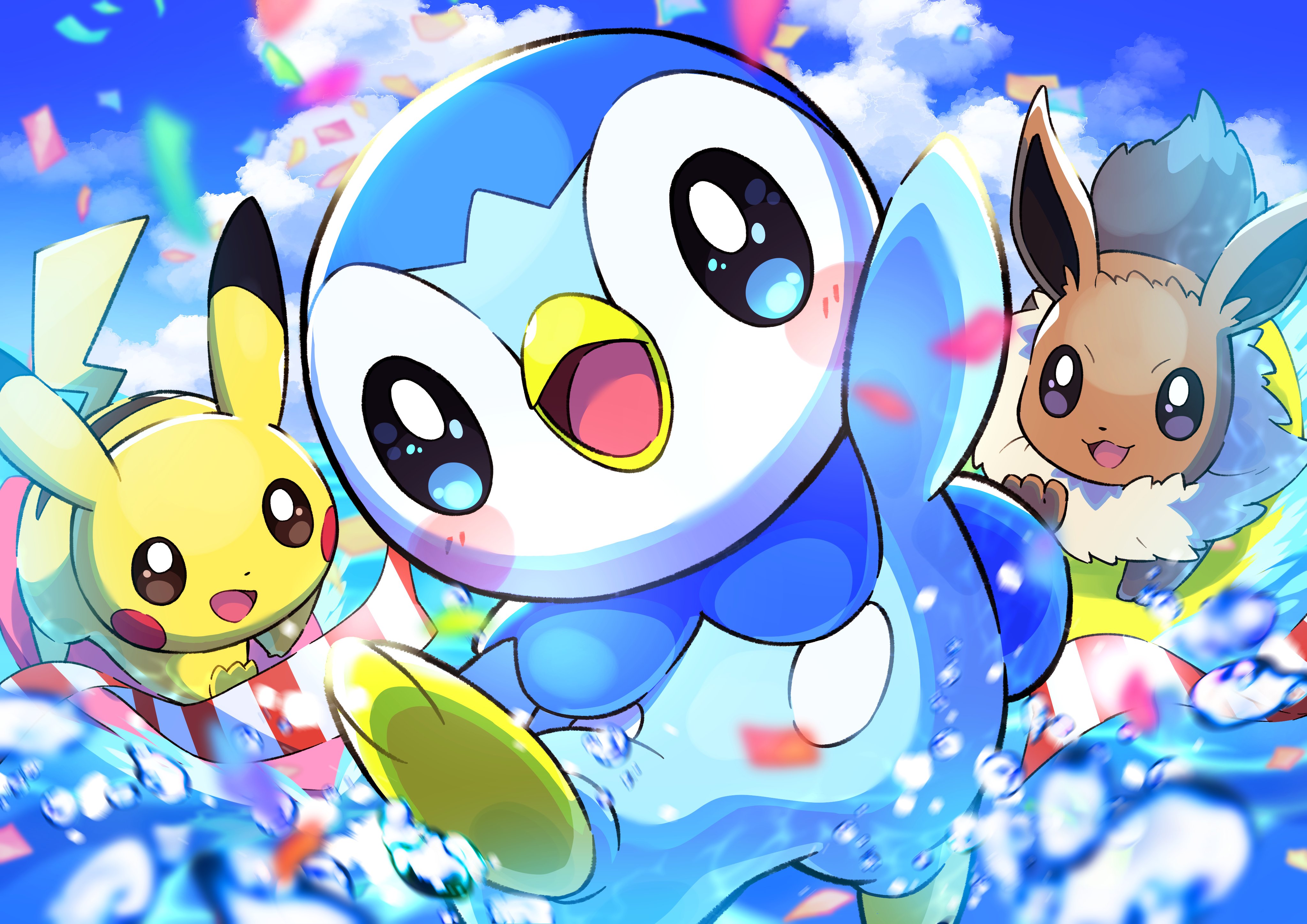 piplup and pikachu wallpaper