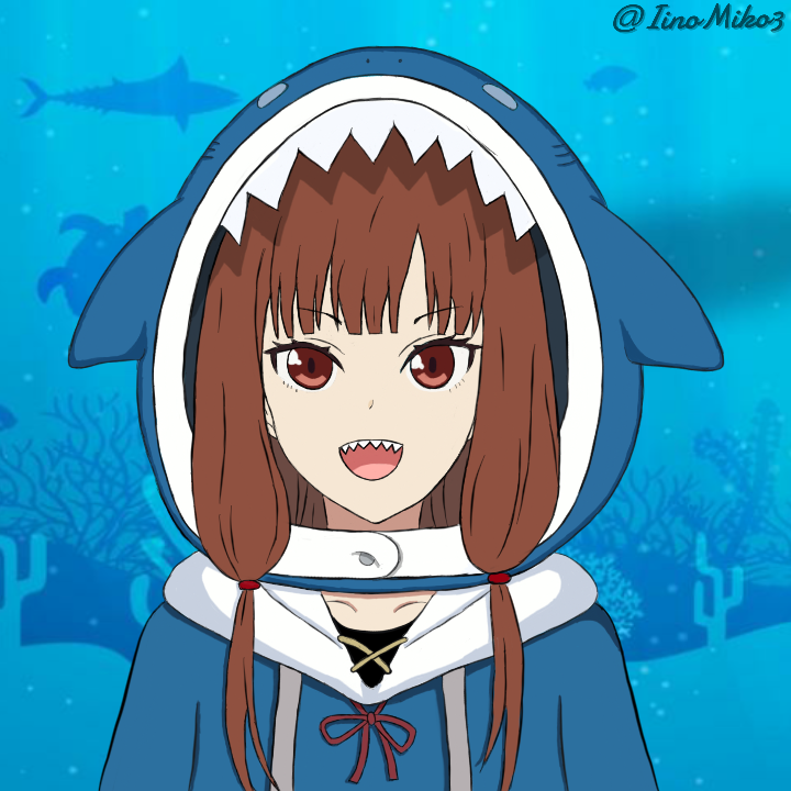 gawr gura and iino miko (hololive and 2 more) drawn by iinomiko3