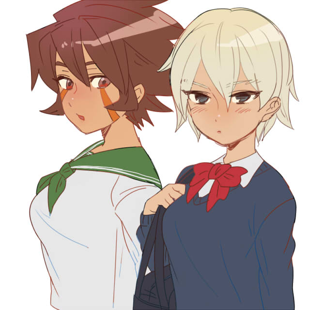 gouenji shuuya and genda koujirou (inazuma eleven) drawn by tosaka-maru