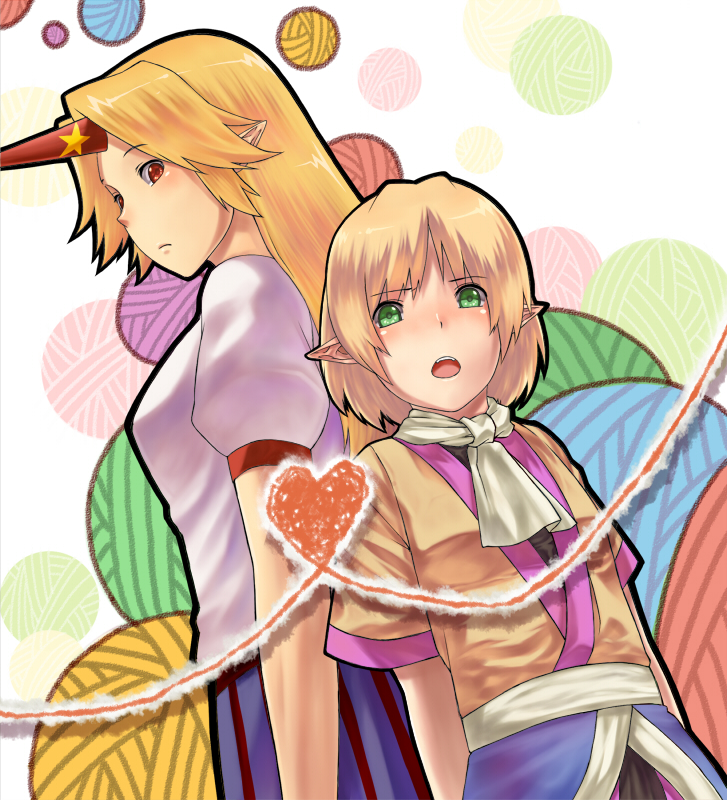 mizuhashi parsee and hoshiguma yuugi (touhou) drawn by inuzuka_bouru