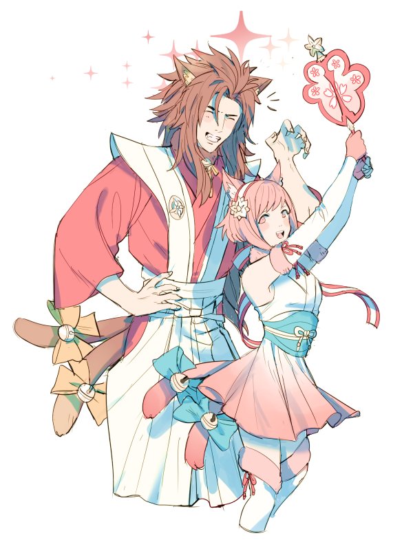 sakura and ryoma (fire emblem and 2 more) drawn by shy_(ribboneels)