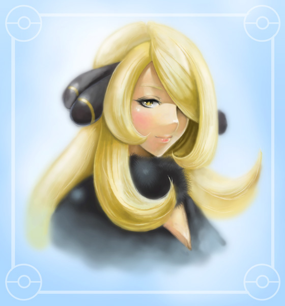 cynthia (pokemon and 1 more) drawn by akaneyu_akiiro