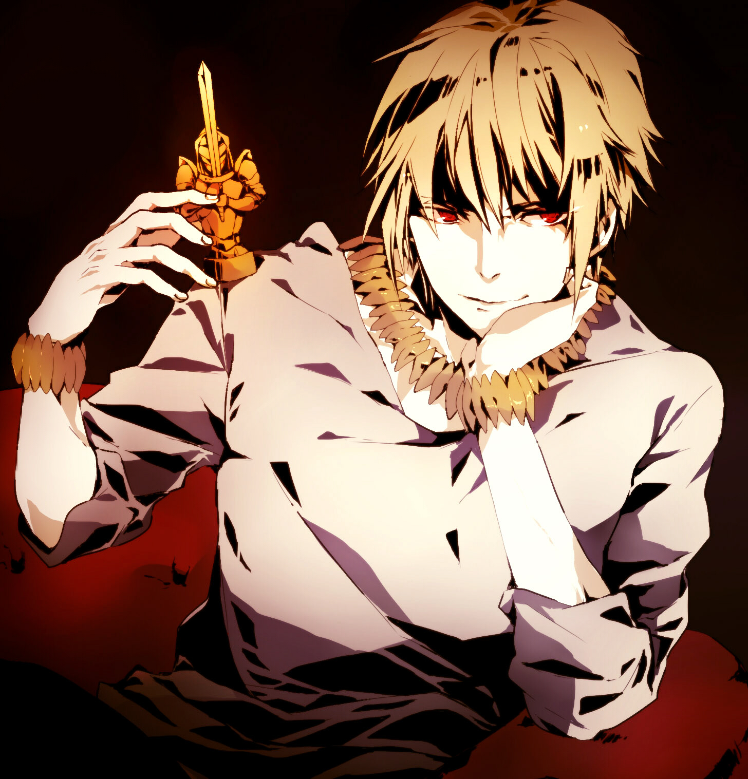Gilgamesh Fate And 1 More Drawn By Usus0x0 Danbooru En。 i don`t know how to say 金闪闪in english。。。. gilgamesh fate and 1 more drawn by