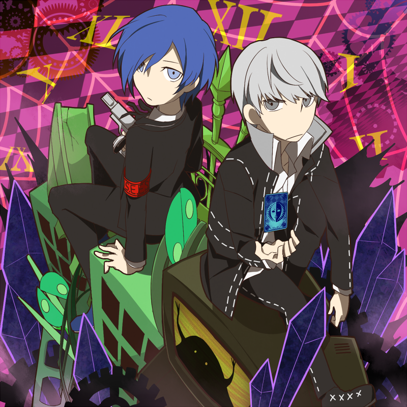 narukami yu and yuuki makoto (persona and 4 more) drawn by xxx_yc05