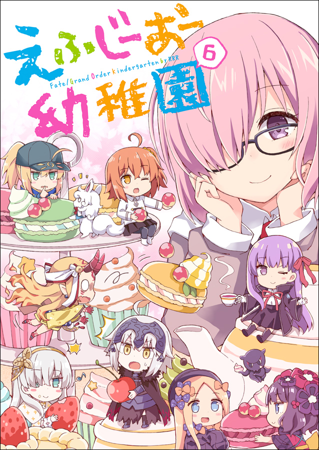 artoria pendragon, mash kyrielight, fujimaru ritsuka, abigail williams, bb, and 7 more (fate and 4 more) drawn by rioshi