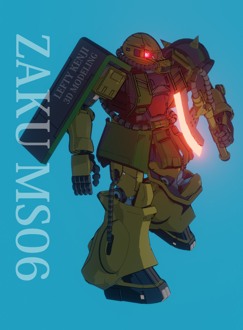 zaku ii and zaku ii fz kai (gundam and 1 more) drawn by lefty_kenji_84