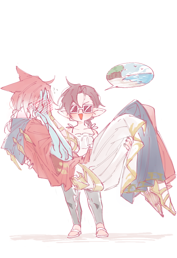 warrior of light, g'raha tia, and crystal exarch (final fantasy and 1 more) drawn by tladpwl03