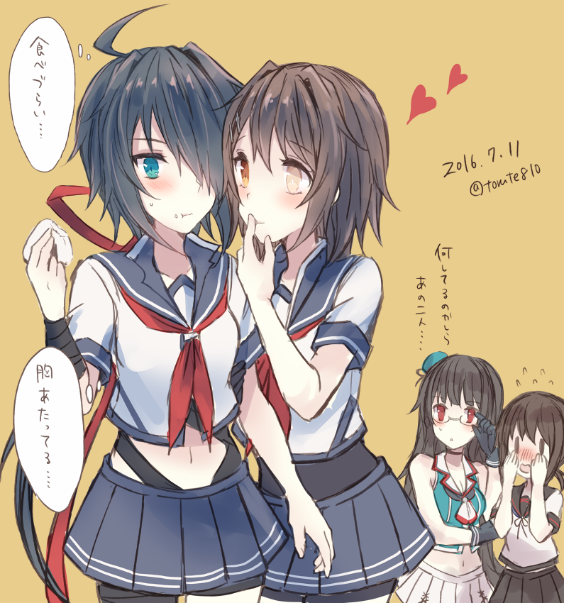 fubuki, fubuki kai ni, choukai, furutaka, kako, and 3 more (kantai collection) drawn by kabocha_torute