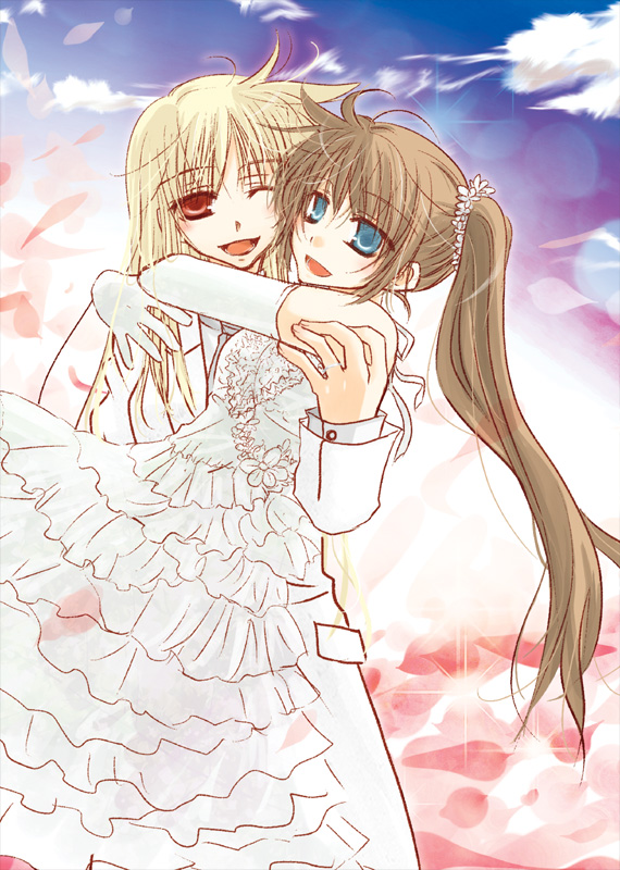 fate testarossa and takamachi nanoha (lyrical nanoha and 1 more) drawn by maccha_ritoro