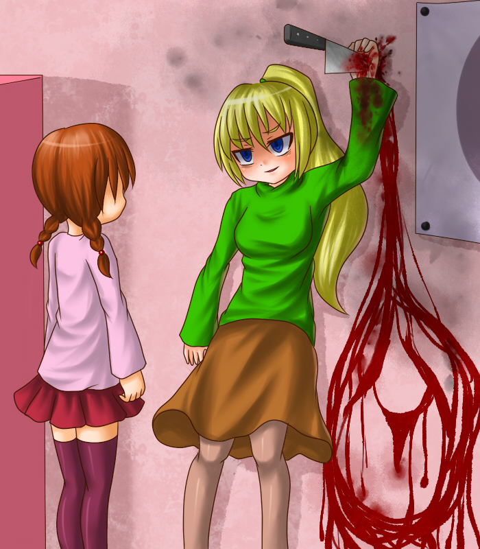 madotsuki, poniko, and uboa (yume nikki) drawn by aosora_(mizore)