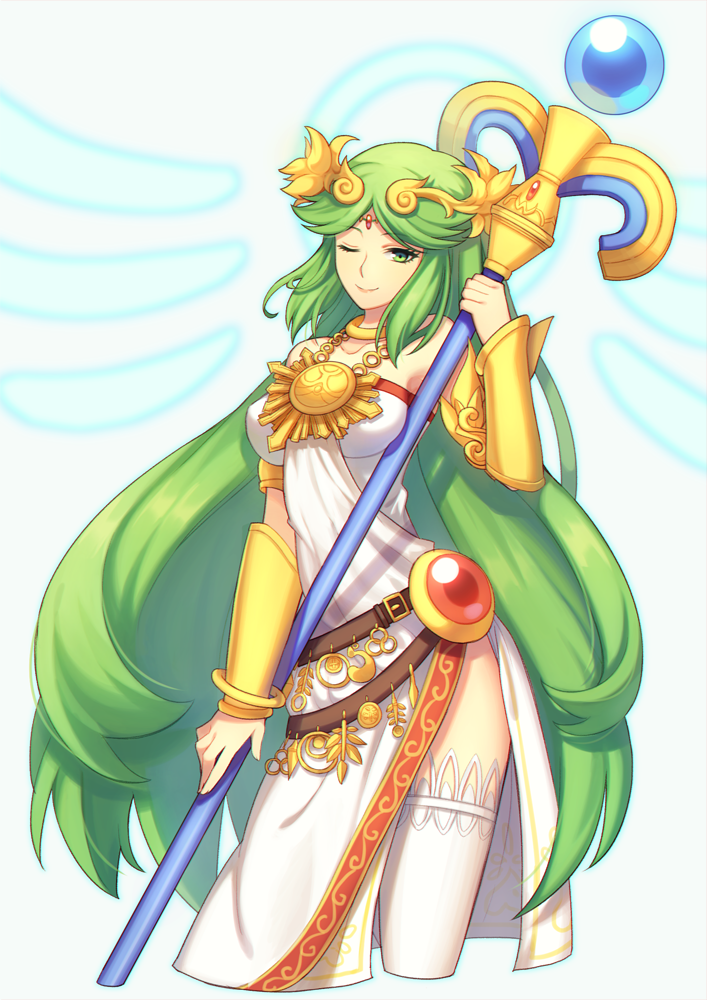palutena (super smash bros. and 2 more) drawn by wusagi2