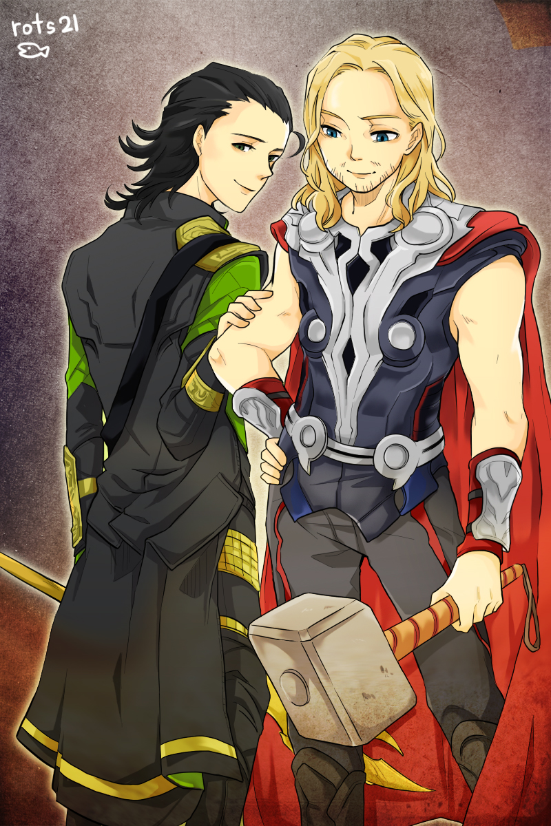 thor and loki (marvel and 1 more) drawn by vkfksvhtus
