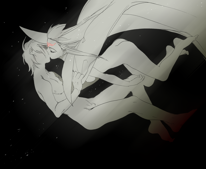 c.c. and lelouch vi britannia (code geass) drawn by kanke_(yonkuma)