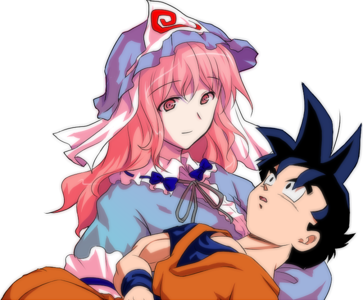 saigyouji yuyuko and son gohan (touhou and 2 more) drawn by dairi