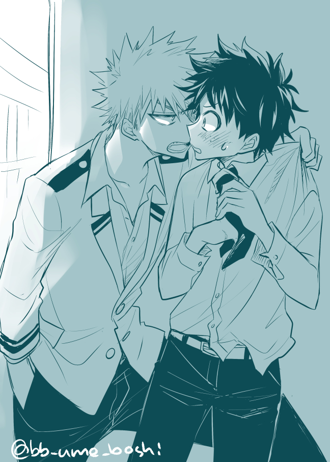 midoriya izuku and bakugou katsuki (boku no hero academia) drawn by ume_(326310)