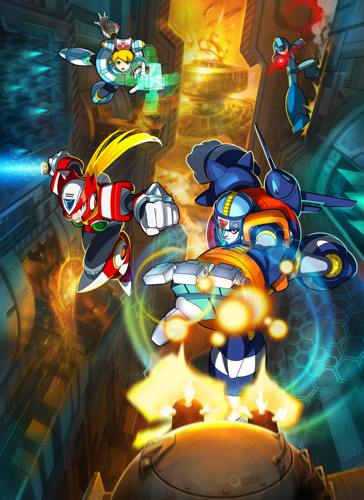 zero, x, cinnamon, and duo (mega man and 2 more)