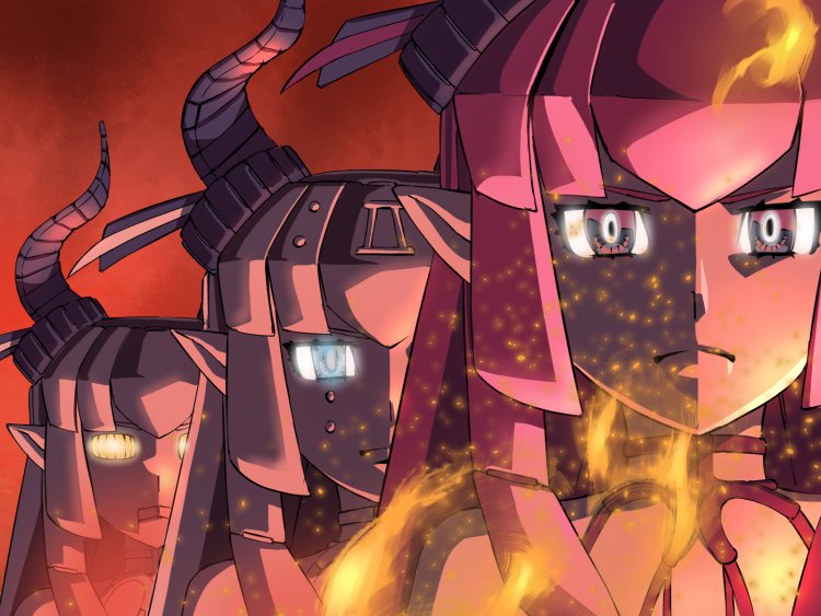 elizabeth bathory, mecha eli-chan, and mecha eli-chan mk.ii (fate and 2 more) drawn by ishii_hisao