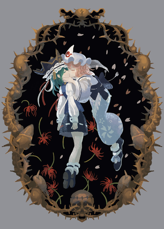saigyouji yuyuko and shiki eiki (touhou) drawn by seeker