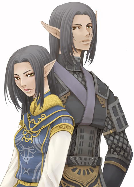 adventurer, white mage, and ninja (final fantasy and 1 more) drawn by takatsuki_kahiro