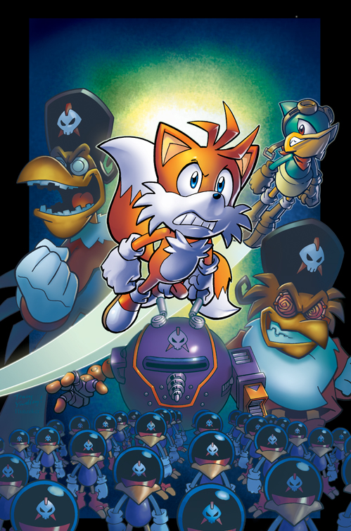 tails and speedy (sonic and 1 more) drawn by ben_hunzeker and tracy_yardley