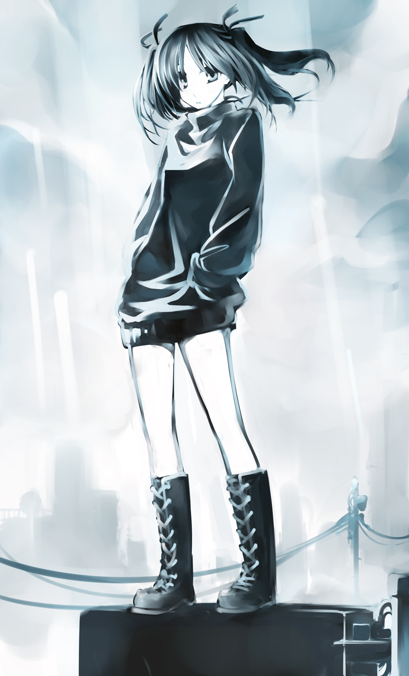 black rock shooter (black rock shooter) drawn by pino_(birthdayparty)