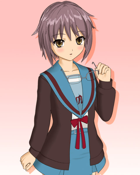 nagato yuki (suzumiya haruhi no yuuutsu) drawn by hokusen
