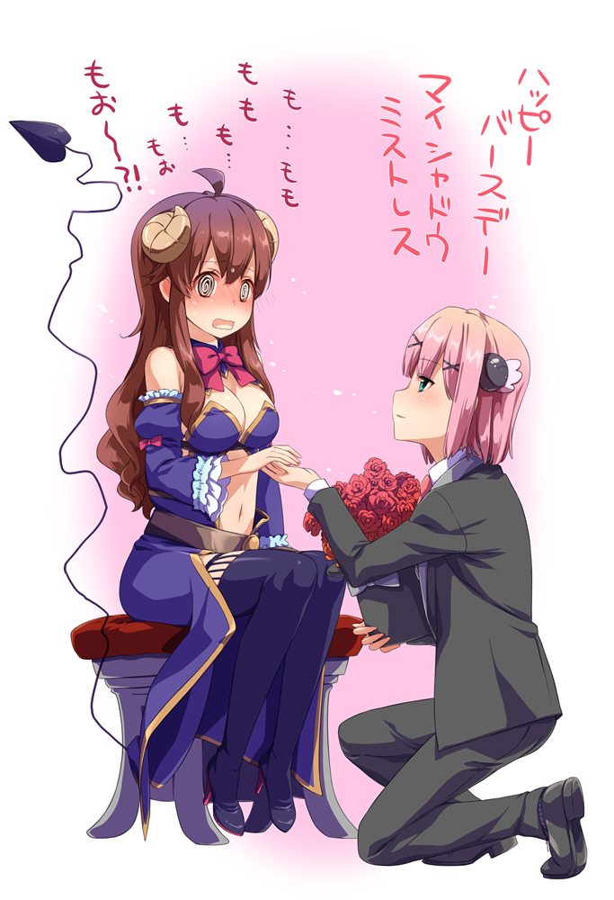 yoshida yuuko and chiyoda momo (machikado mazoku) drawn by kawagoe_pochi